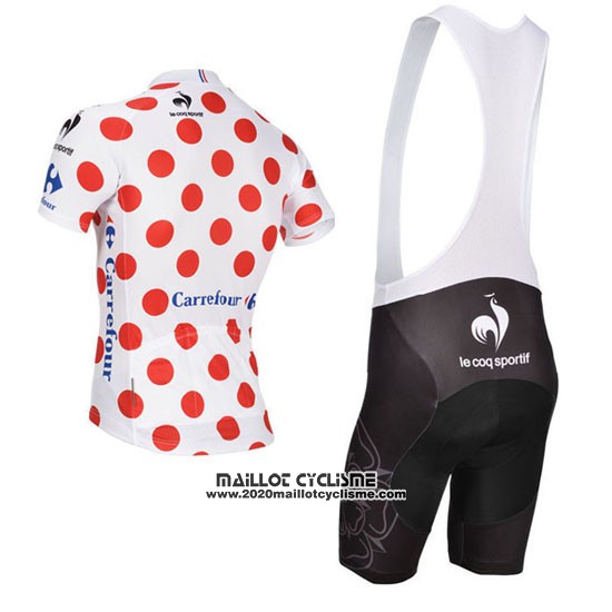 2014 Maillot Ciclismo Tour de France Blanc et Rouge Manches Courtes et Cuissard